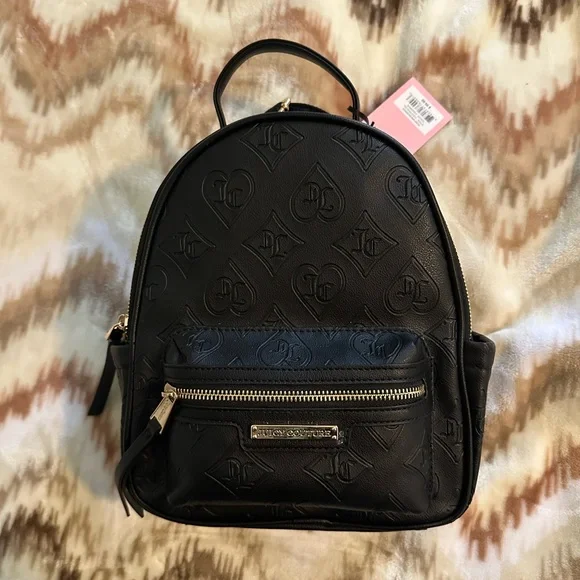 NWT Juicy Couture Rosie Mini Backpack Black BNWTS Juicy Couture Rosie Mini Backpack Black Flower  main image 3